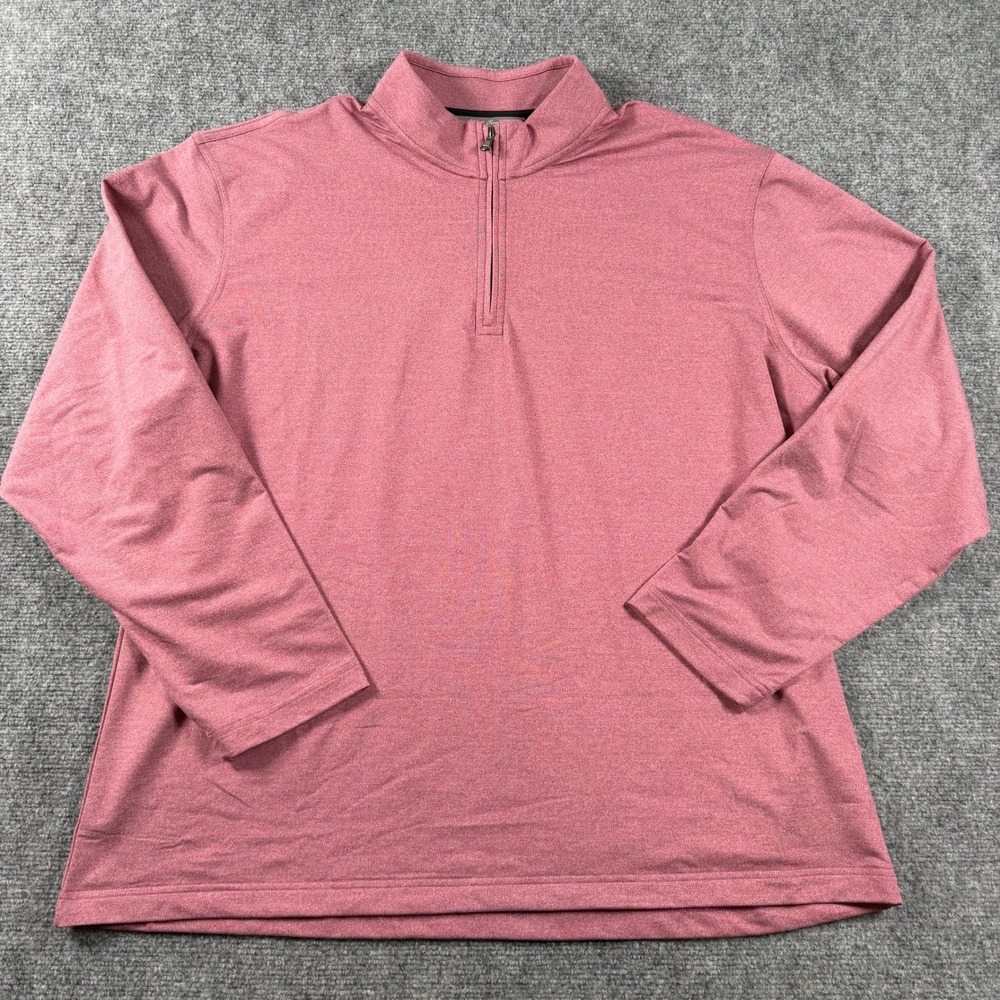 Daniel Cremieux Pullover Mens XXL Pink Performance 1/4 Zip Golf Shirt
